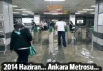 Ankara'da metroyu su bastı