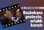 Başbakan Erdoğan'a grup toplantısında protesto