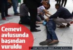 Cemevi avlusunda başından vuruldu