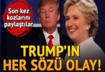 Clinton ve Trump son kez 'kozlarını paylaştı'