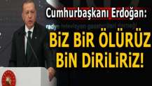 Cumhurbaşkanı Erdoğan meydan okudu: Biz bir ölürüz bin diriliriz