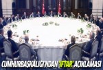 Cumhurbaşkanlığı'ndan iftar maliyeti açıklaması