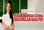 Eş durumundan atama başvuruları başlıyor