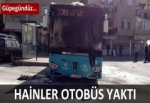 Halk otobüsüne molotoflu saldırı