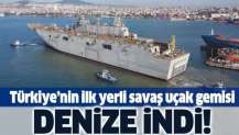 İlk yerli savaş uçak gemisi TCG Anadolu denizde