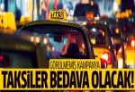 İstanbul'da çarşamba günü taksiler bedava