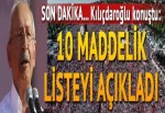 Kılıçdaroğlu Maltepe mitinginde konuştu: 10 maddelik listeyi açıkladı