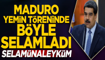 Maduro yemin töreninde, böyle selamladı: Selamünaleyküm