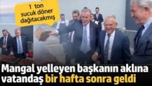 Mangal yelleyen başkanın aklına vatandaş bir hafta sonra geldi. 1 ton sucuk döner dağıtacakmış