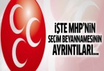 MHP'nin seçim beyannamesinden ayrıntılar...