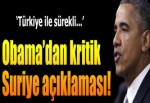 Obama: Suriye'de güvenli bölge oluşturulmasına karşı çıkmam