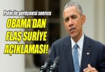 Obama'dan flaş Suriye açıklaması!