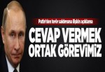 Putin'den terörle mücadelede ortaklık vurgusu