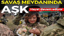 Savaş meydanında evlendiler