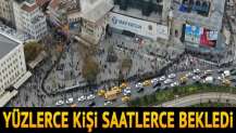 Sıraya girdiler... Yüzlerce kişi saatlerce bekledi