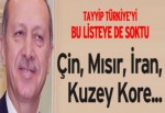 Tayyip ülkeyi bu listeye de soktu!