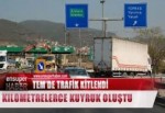 TEM'de kaza oldu, trafik kilitlendi