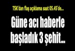 TSK'dan flaş açıklama! 3 şehit...