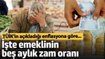 TÜİK'in açıkladığı enflasyon rakamına göre işte emeklinin 5 aylık zam oranı