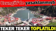 Uzungöl'de hepsi teker teker toplatıldı! Alınan kararla yasaklanmıştı