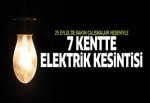 Yedi kentte elektrik kesintisi