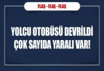 Yolcu otobüsü devrildi : 37 yaralı