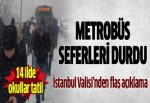 Zincirlikuyu'da metrobüs yolda kaldı