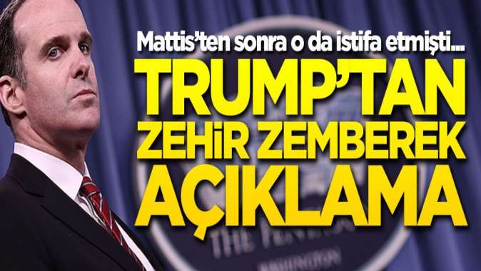 Trumptan McGrukün istifasına ilişkin sert açıklama