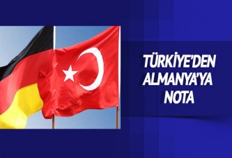 Türkiye'den Almanya'ya nota