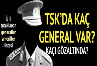 Ülke genelinde kaç general ve amiral gözaltında?