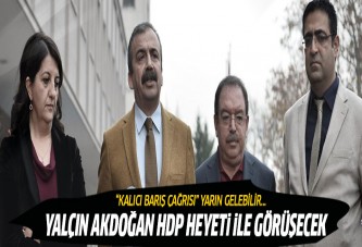 Yalçın Akdoğan HDP heyetiyle yarın bir araya gelecek