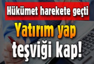 Yatırıma vergi teşviği geliyor