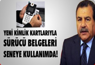 Yeni kimlik kartlarıyla sürücü belgeleri seneye kullanımda