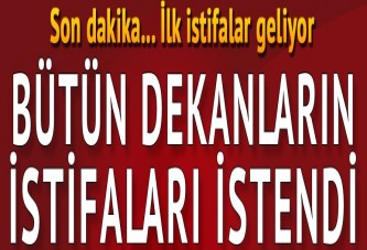 YÖK, 1577 dekanın istifasını istedi