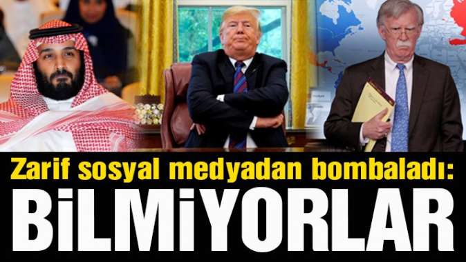 Zarif sosyal medyadan bombaladı: Ne düşüneceklerini bilmiyorlar