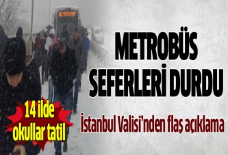 Zincirlikuyu'da metrobüs yolda kaldı